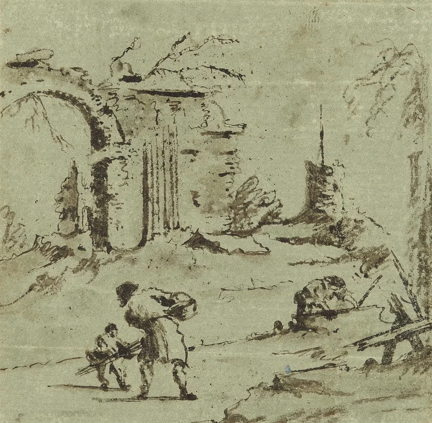 Capriccio con figure e rovine